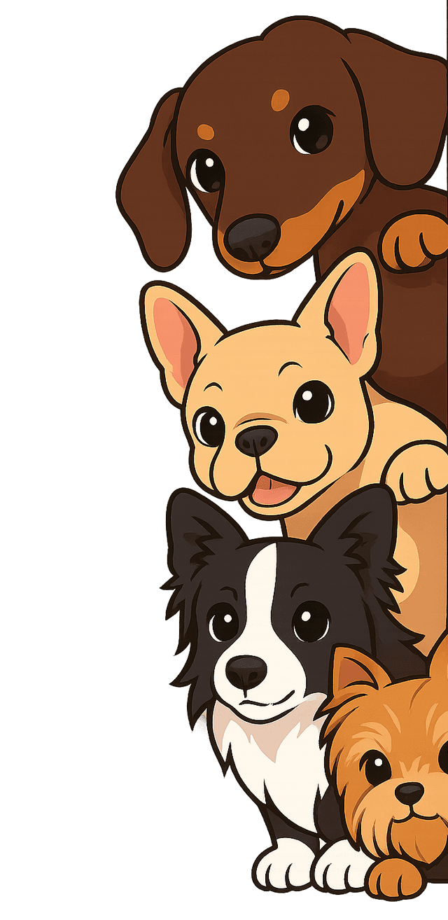 Group of dogs on the right