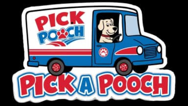 Dog sticking head out of van logo image