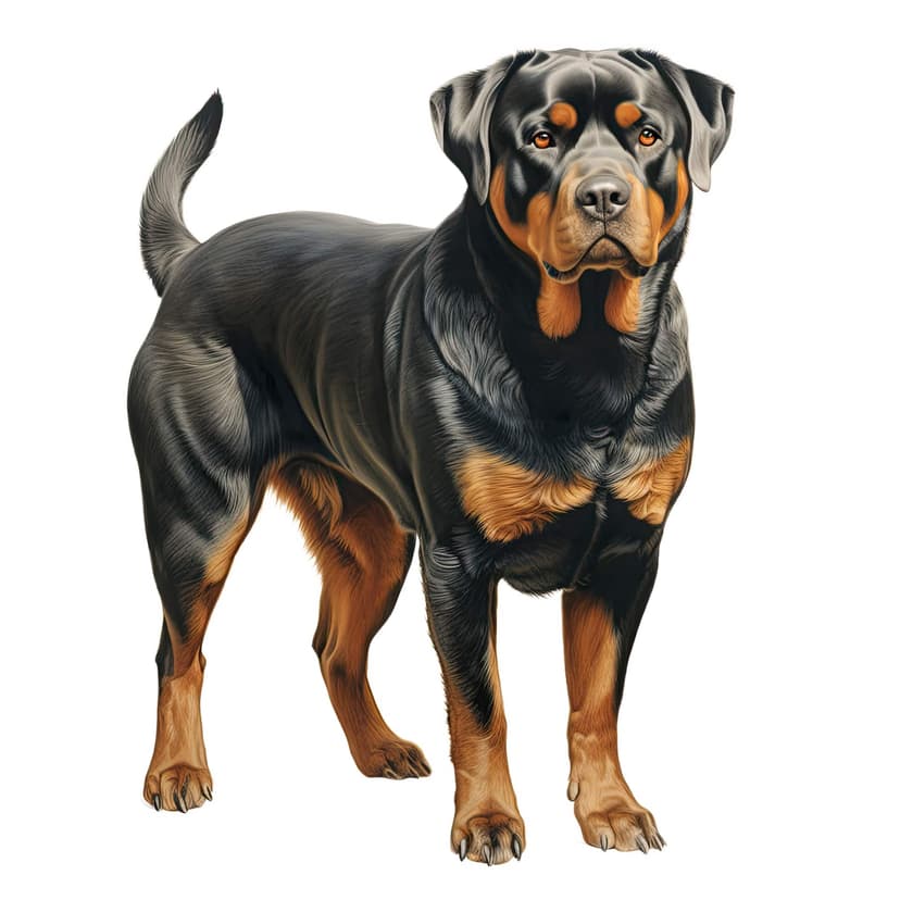 An image of a Rottweiler